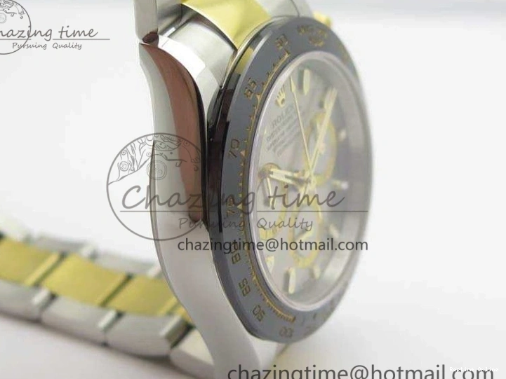 0402 WellDesigned Daytona SS YG Ceramic Bezel JH Best Edition Sliver Gray Dial On SS YG Bracelet A 3532